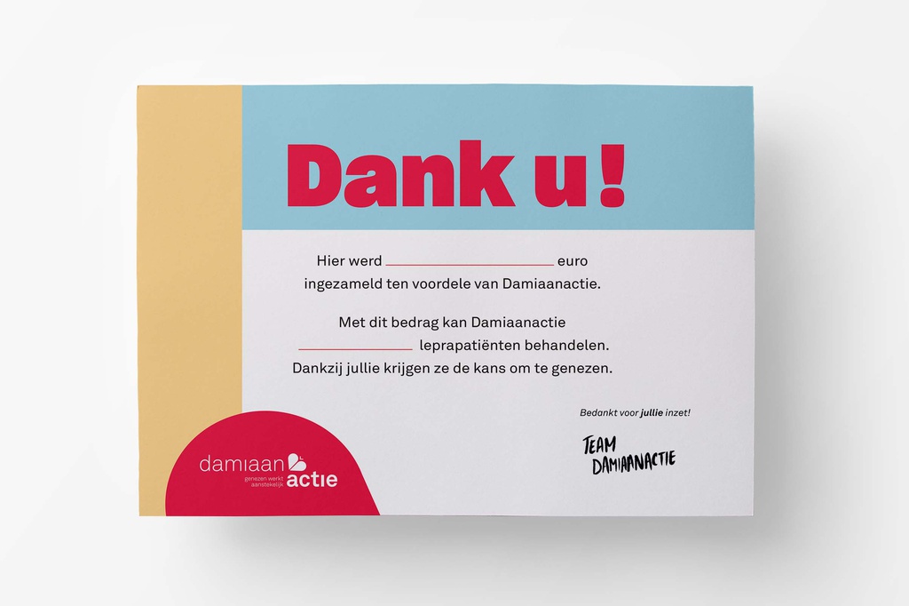 Bedankt A4